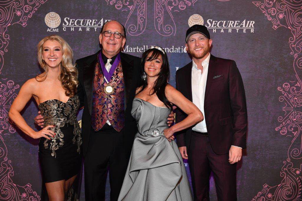 A glorious night in Nashville with my wonderful co-writer/artist Misty Loggins, Warner Music Nashville Chairman/CEO John Esposito, and artist Cole Swindell, attending The TJ Martell Foundation Best Cellar's Wine Gala held at the Omni Hotel.